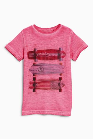 Pink Skateboard T-Shirt (3-16yrs)